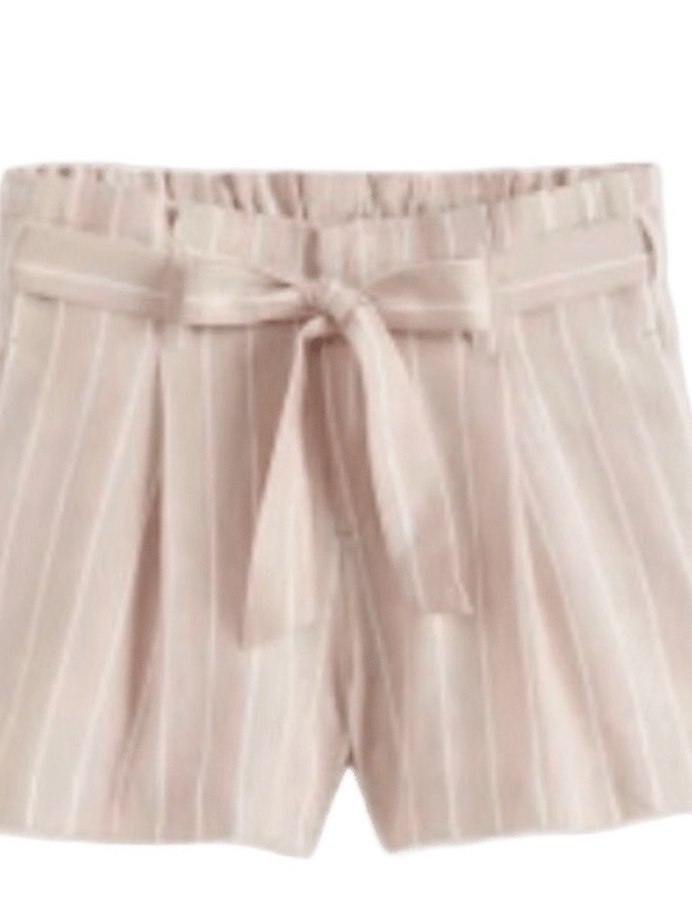 Liverpool LA NWOT Paperbag Waist Striped Linen Shorts Sz XL